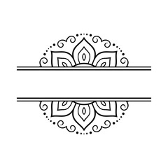 Frame in eastern tradition. Stylized with henna tattoos decorative pattern for decorating covers for book, notebook, casket, magazine, postcard and folder. Flower border in mehndi style.