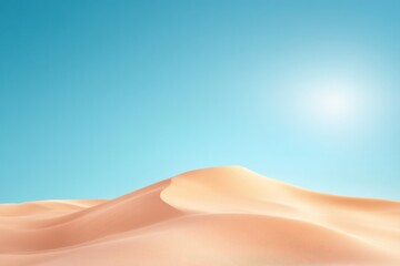 Desert sand dunes under blue sky