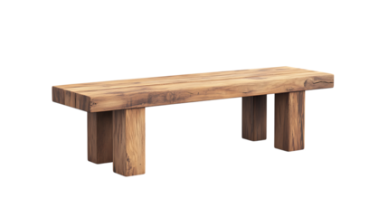 A compact Japanese garden bench crafted from reclaimed teak wood, featuring a simple, minimalist design, standalone on white background