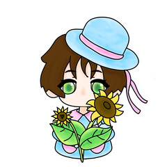Boy sunflower