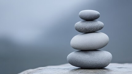 Stacked balancing stones