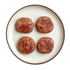 Breakfast Sausage Patties on Transparent Background 