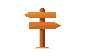 wooden direction sign