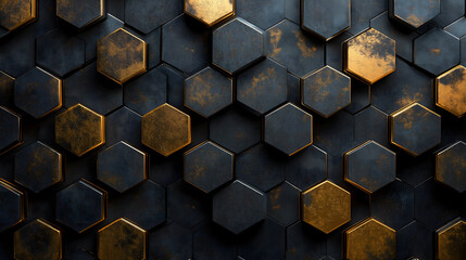 abstract background with hexagons