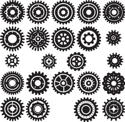 Collection of gear wheels.eps