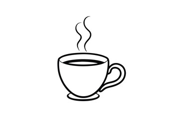 Obraz premium Hot Coffee Drink Mug Steam Beverage Icon Graphic Design