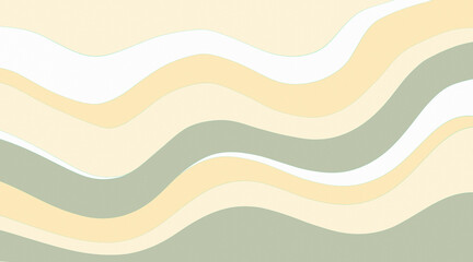 Abstract beige green wave pattern design background