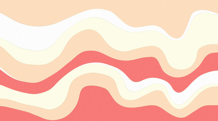 Abstract red beige wave pattern design background