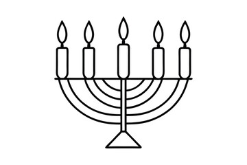 Menorah Candlestick Hanukkah Jewish Holiday Symbol Lights Festival