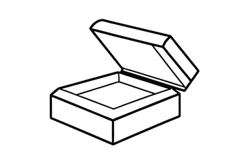 Open Square Gift Box Jewelry, Present, Container, Storage, Case