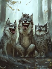 Wild Laughter in the Mist: Wolves and Whimsy in the Forest
