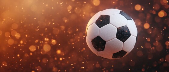 Obraz premium Soccer ball on warm background