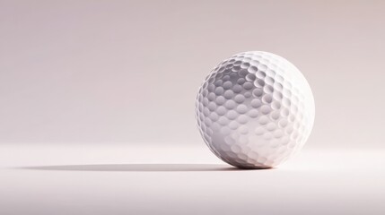 Golf ball on light background