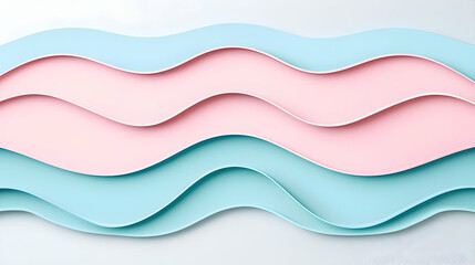 Abstract Wavy Pattern in Pastel Colors on a Light Background