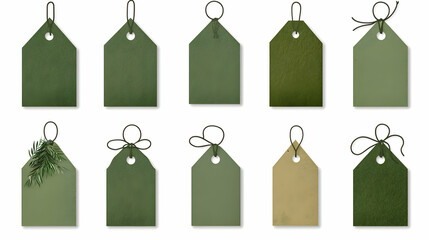 Green Paper Tags for Gift Wrapping, Crafting and Labeling Needs