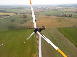 wind turbine after fire aerial view © Kateryna Muzhevska