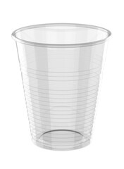 empty disposable transparent plastic cup isolated. transparent PNG
