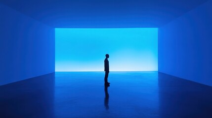 Colorful silhouette pf person standing in monochrome crowd of different people,surreal unique and different concept,loneliness in society,shadow,freedom,Love,be yourself,Stand out from the crowd.