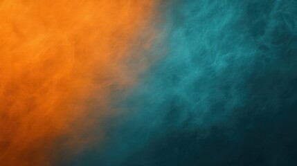 Fototapeta premium Orange and turquoise cloud background