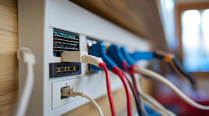 A DIY electrical safety guide showing the correct use of power strips, surge protectors, and safe cable management,