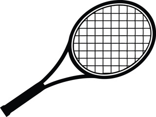 tennis racket silhouette vector