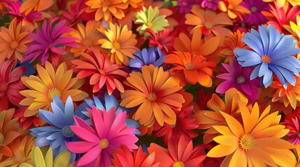 Dive into the Enchanting Realm of Three - Dimensional 3D Flower Background Pictures! These aren't just ordinary backgrounds; they're immersive, lifelike scenes that bring the beauty of nature indoors.