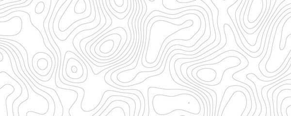 White Topology and Topography Vector Layered Paper Cutout Abstract Background. Smooth Wavy curve lines banner design vector map seamless pattern. Thin curved wavy lines topology on a white background.