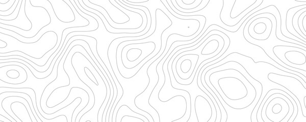 White Topology and Topography Vector Layered Paper Cutout Abstract Background. Smooth Wavy curve lines banner design vector map seamless pattern. Thin curved wavy lines topology on a white background.