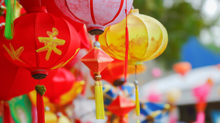 Colorful Hoi An lanterns illuminate the streets during a vibrant festival celebration