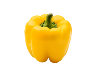 yellow bell pepper isolated on transparent background 