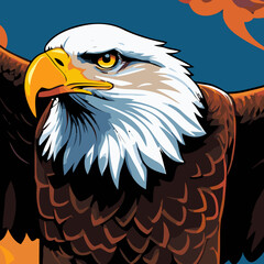 flying eagle vector art for graphic design needs