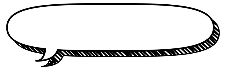 Vector illustration of Speech bubble 14 [scribble shadow (black)]