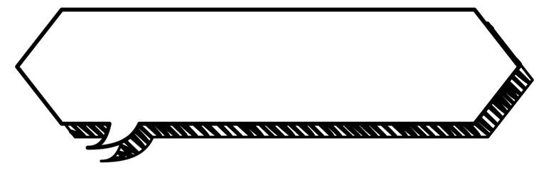 Vector illustration of Speech bubble 15 [scribble shadow (black)]