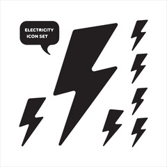 Electricity icon black silhouette
