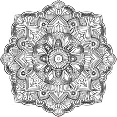 Ornamental round lace pattern Mandala 