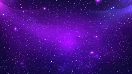 Purple sky with stars and clouds, a serene background vector presentation design illustration for tranquil and dreamy visuals.