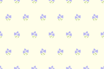 Seamless floral pattern, liberty print. Colorful hand drawn ditsy flowers. Repeat pattern. Cute botanical textile, wallpaper design of small pretty flowers, simple hand drawn plants in mini bouquets.