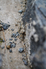 seam between stones close-up