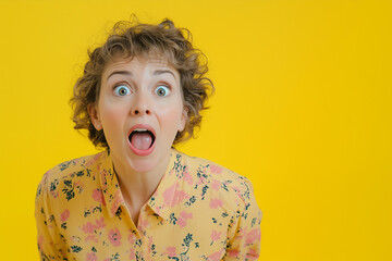 portrait of a surprised woman