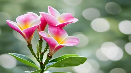 Fototapeta premium Delicate pink and white flowers