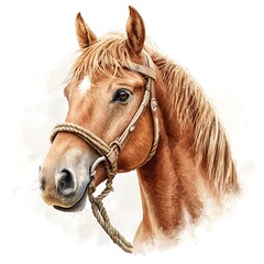 Majestic Chestnut Horse Portrait A Stunning Study in Equine Beauty.