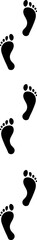 Footprints trail icon in outline style.