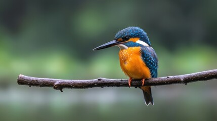 Kingfisher perched on branch (1)