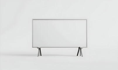 Blank White Board on Stand Ready for Presentations and Notes
