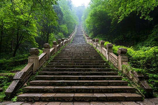 Misty Mountain Stone Steps.