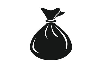bag of money silhouette vector illustration