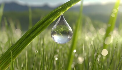 Ultra-detailed macro shot of tiny air bubbles trapped in a fresh green leaf, high-definition clarity with sunlight shining through, creating a glowing effect.