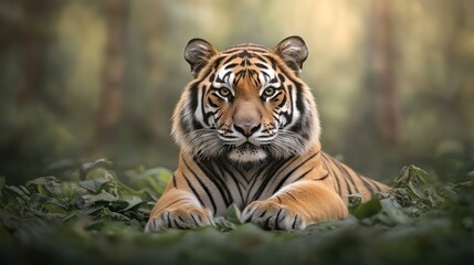 Fototapeta premium Majestic tiger in forest