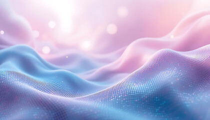 Obraz premium Abstract Digital Landscape with Wavy Surface and Pastel Light Background