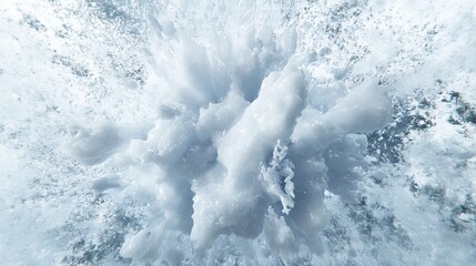 Abstract white explosion in water.